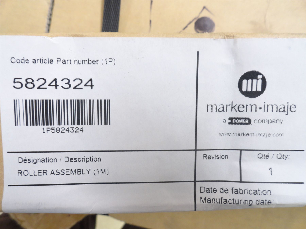 Markem-Imaje 5824324; Roller Assembly; 30mmOD x 1m Long