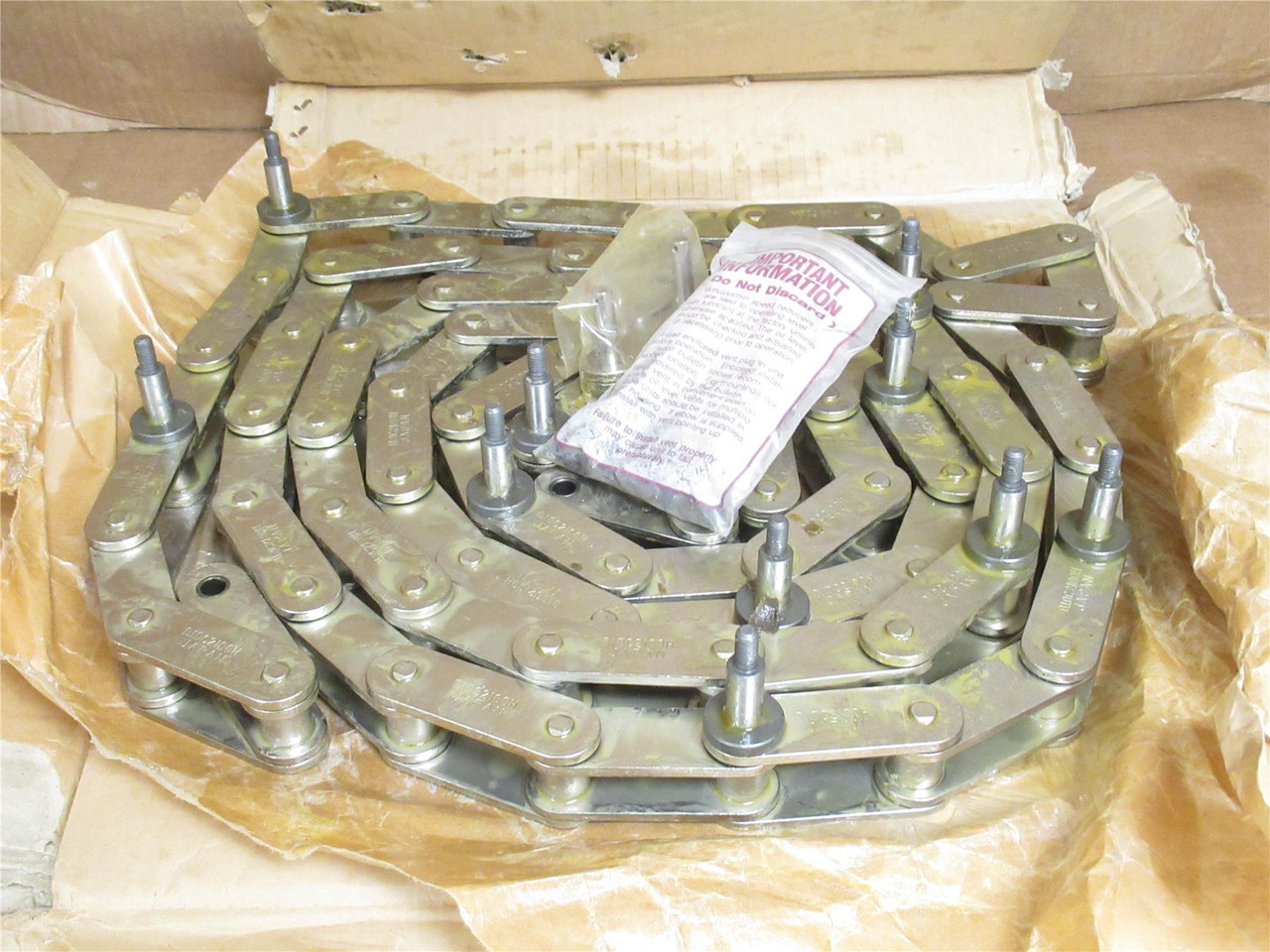 Cryovac DIDC2100H; Double Pitch Heavy Steel Chain 10' Long