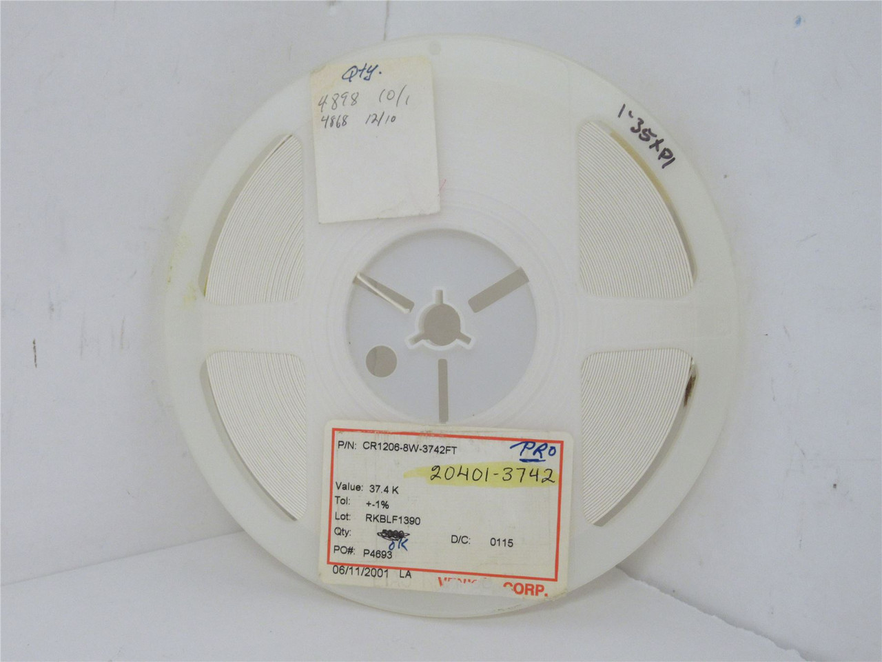Venkel CR1206-8W-3742FT; Lot-4600 Resistor; 37.4Kohm +-1%