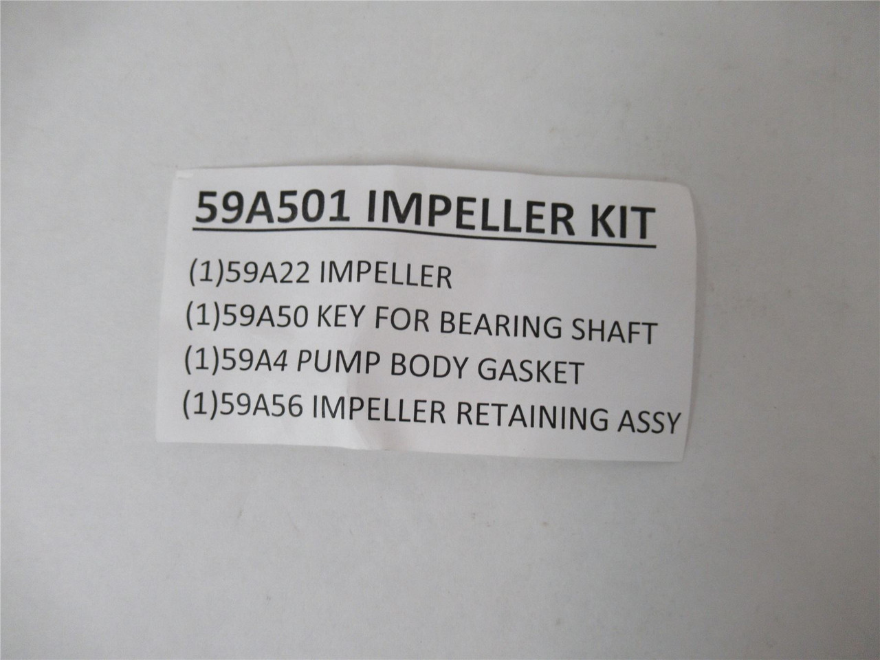 Pick Heaters 59A501; Impeller Kit for Pick Heaters