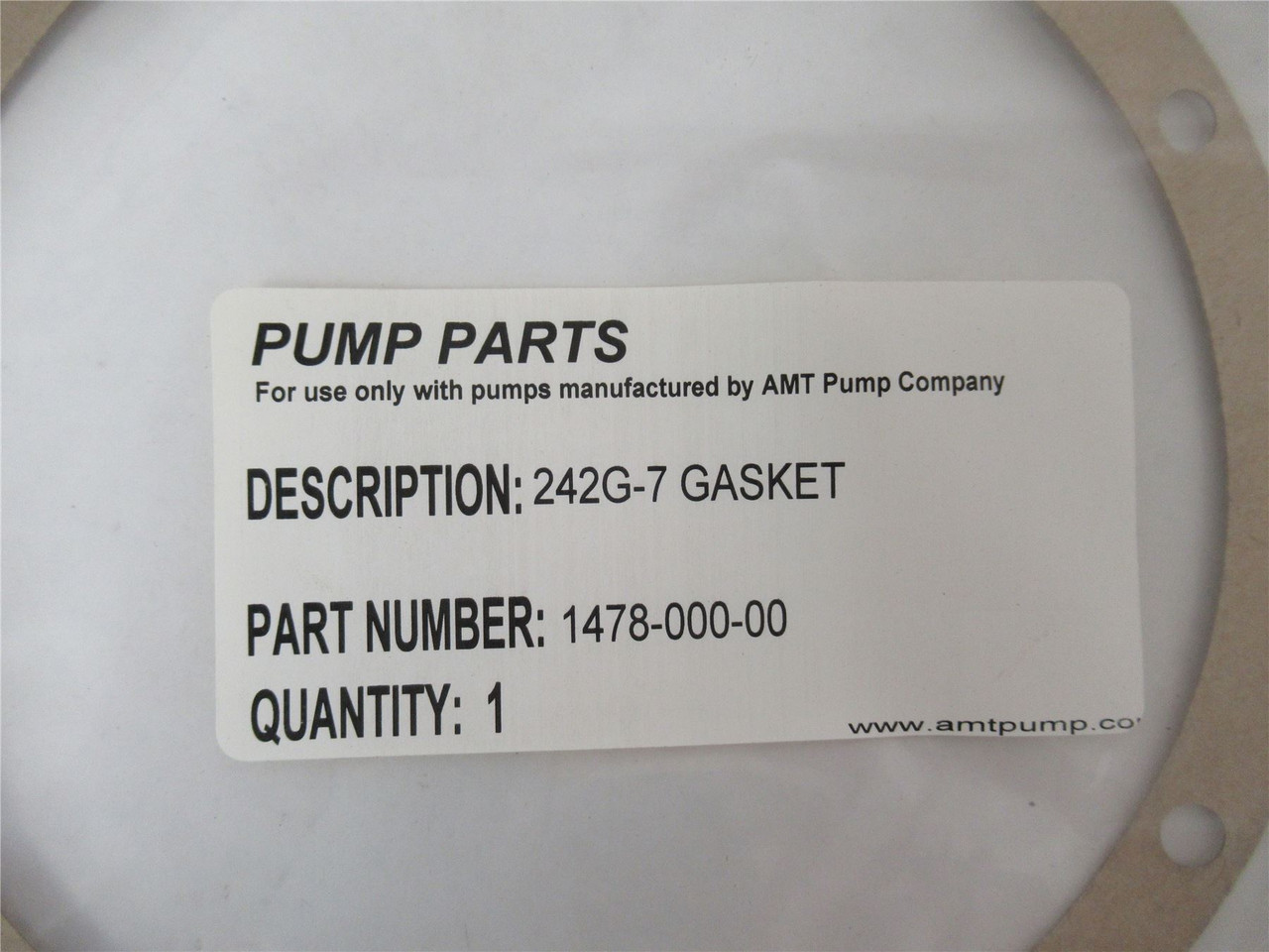 AMT Pump Co 1478-000-00; Lot- 2 Gasket 242G-7