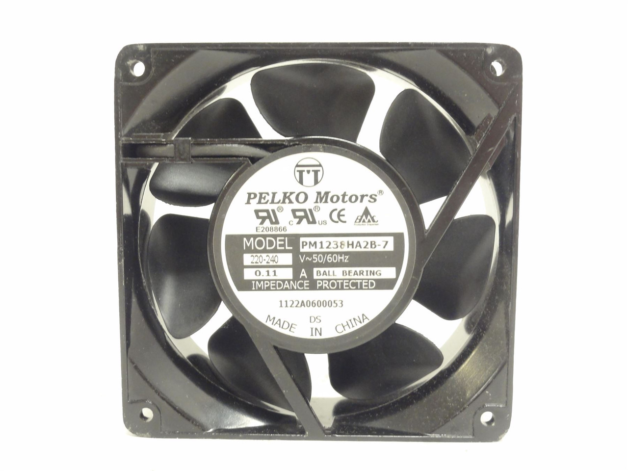 Pelko PM1238HA2B-7; Axial Cooling Fan; 220-240VAC; 120mmx38mm