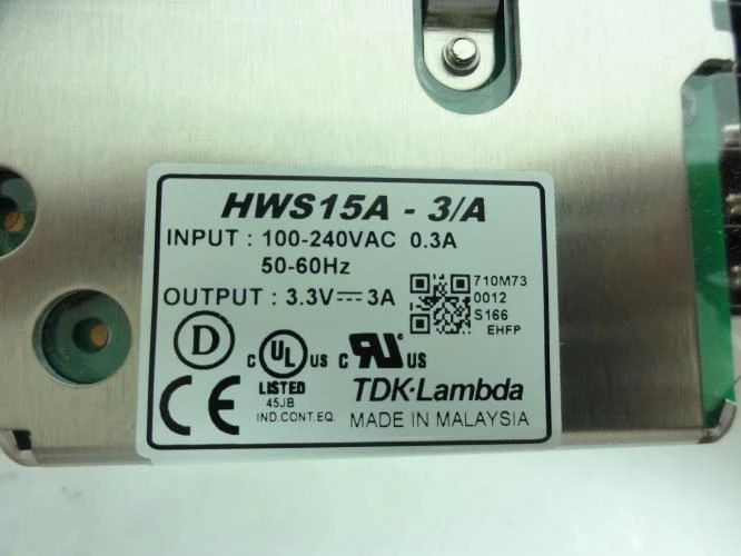 TDK HWS15A-3/A; Power Supply; Input:100-240VAC; 0.3A