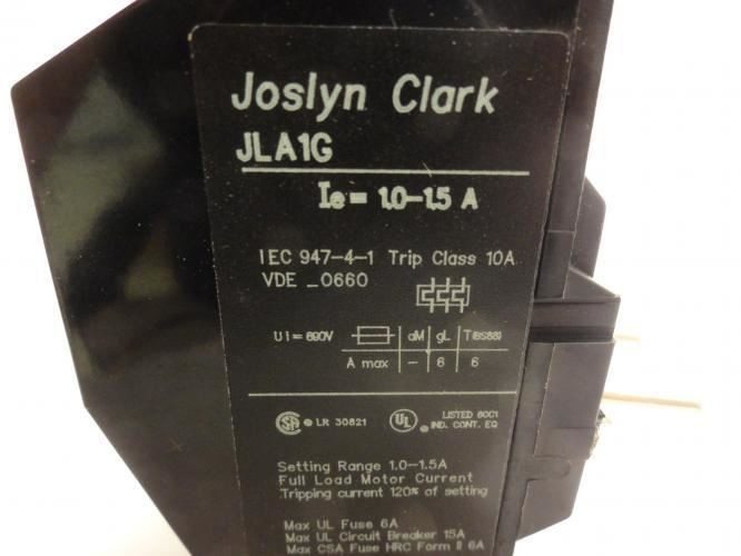 Joslyn Clark JLA1G; Overload Relay; Ie= 1.0-1.5A