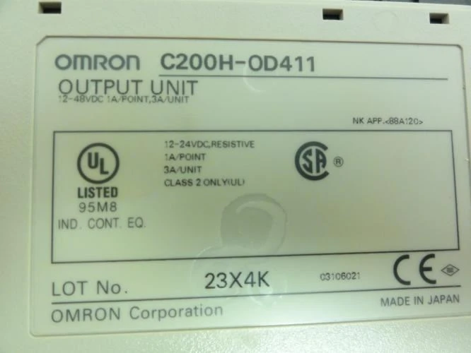 Omron C200H-OD411; Output Unit; 12-48VDC; 1A/Point; 3A/Unit