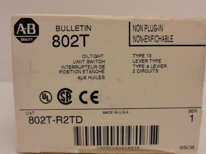 Allen-Bradley 802T-R2TD; Time Delay Limit Switch 3A 120VAC