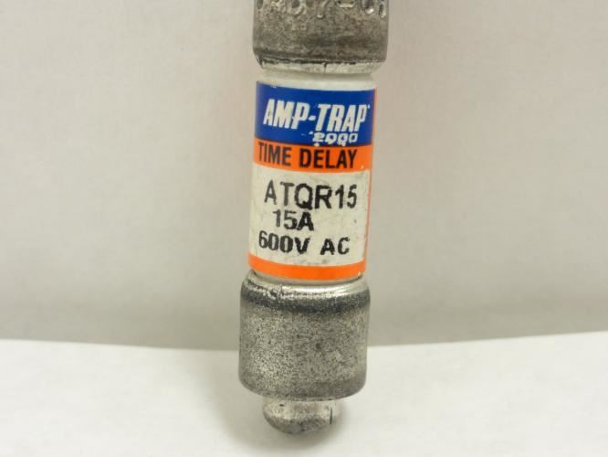 Amp-Trap ATQR15; Time Delay Fuse; 15A; 600VAC; 300VDC
