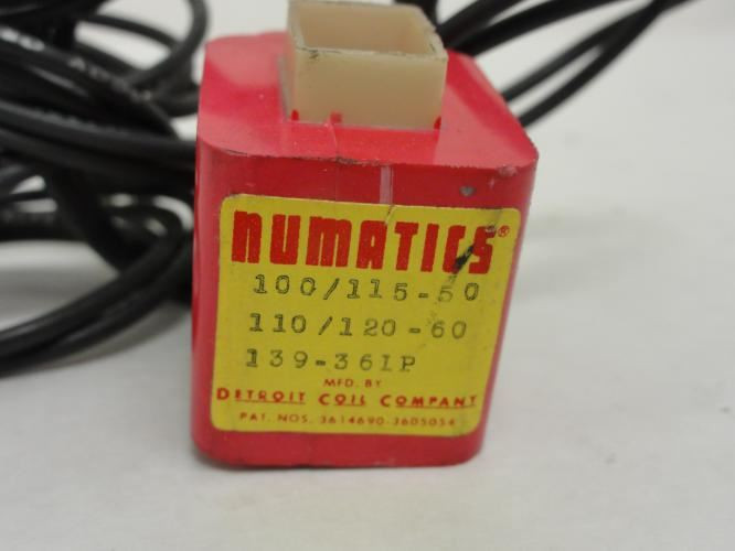 NUMATICS 136-361P; Solenoid Coil; 110/120V@60Hz; 100/115V@50Hz