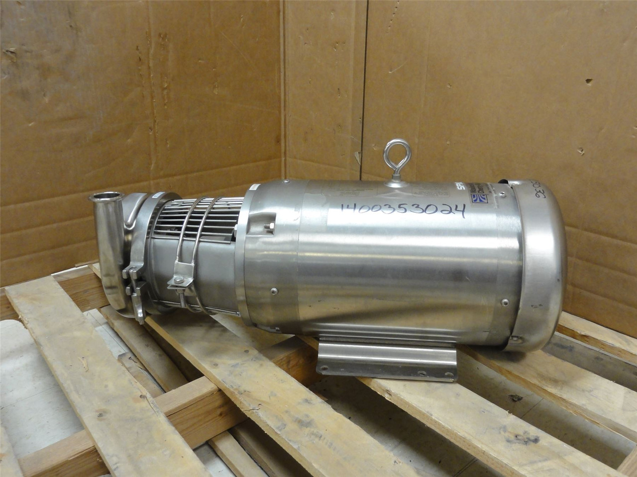 Waukesha C216; SS Centrifugal Pump 10HP 64mmID In; 38mmOut
