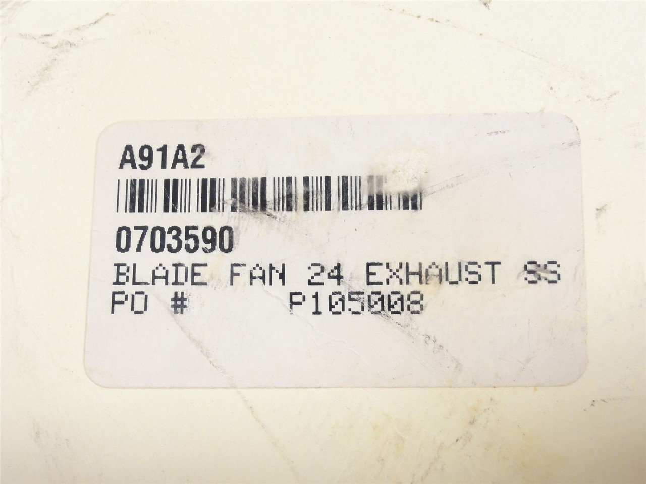 Alkar 703590; Metal Exhaust Fan; SS; Size: 24"OD; 4-Blade