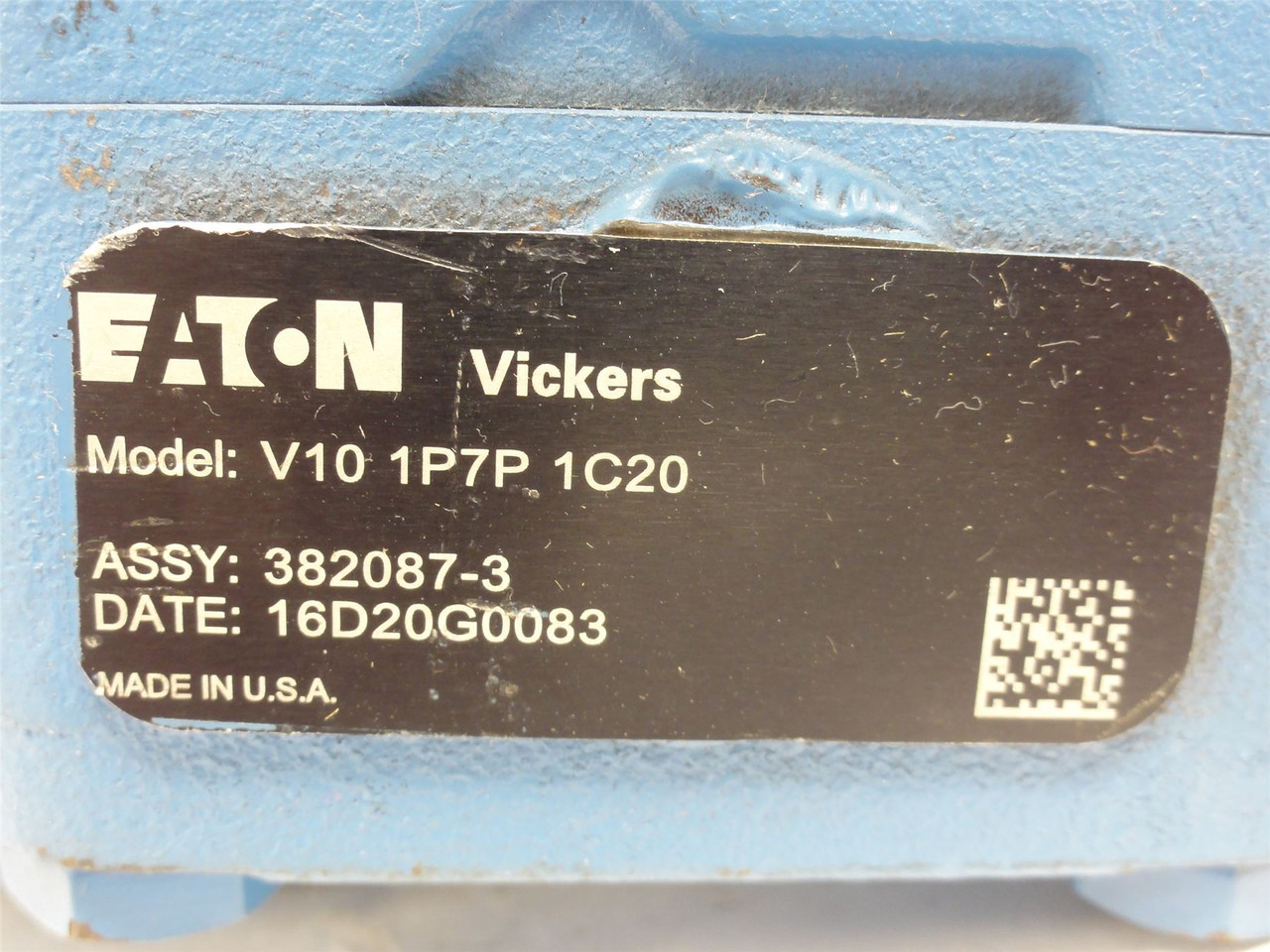 Eaton V10-1P1P-1C-20; Vane Pump; 1NPT In; 1/2NPT Out; 4800RPM