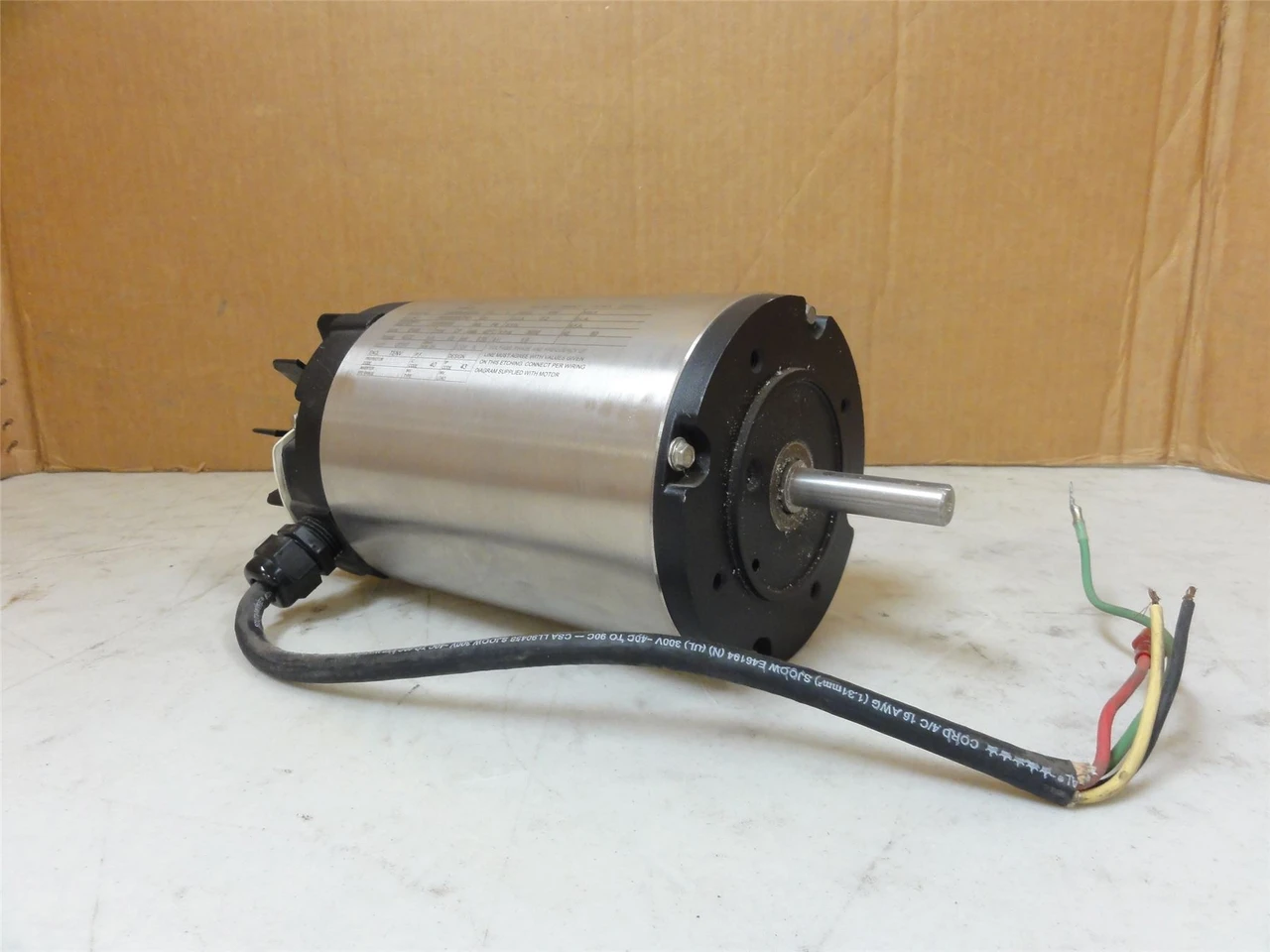 Leeson C42C34FC6A; Motor 1/3HP 115VAC; 3450RPM; No Shroud