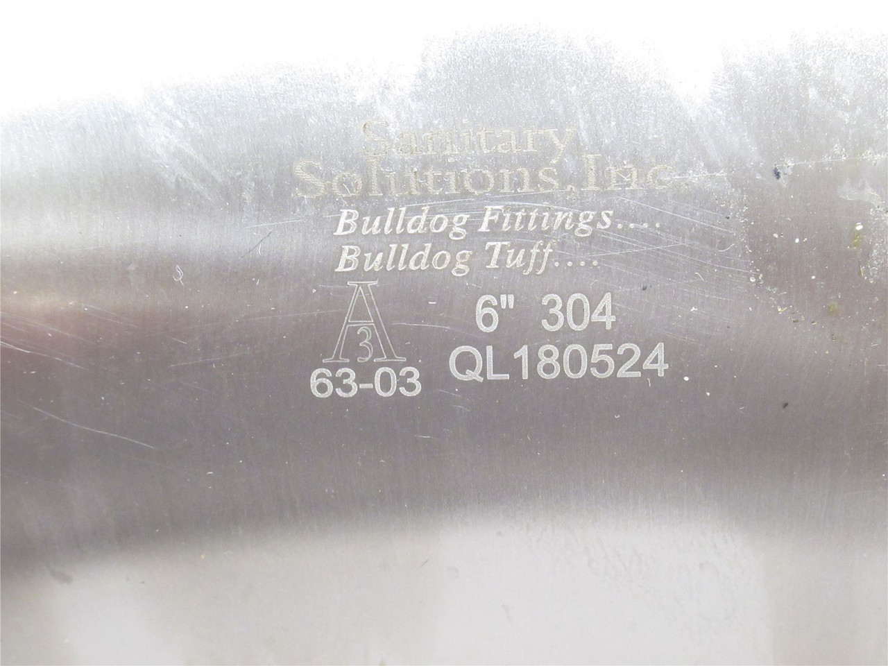 Sanitary Solutions 2CMP6-600; Pipe Elbow; 90Deg; SS-304; 6"