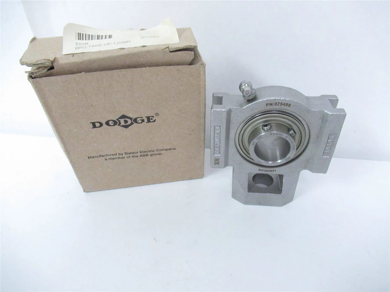 Dodge WSTU-SCEZ-100-SHSS88; Take-Up Bearing 075488; SS; 1"ID