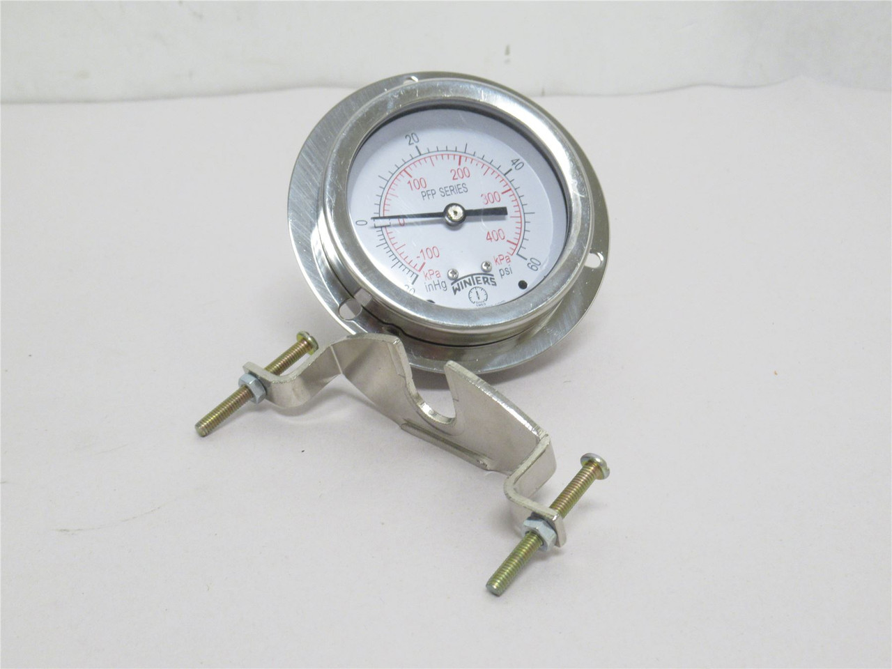 Winters PFP872 DRY-25UC-25FF; Pressure Gauge; SS; -30-60PSI