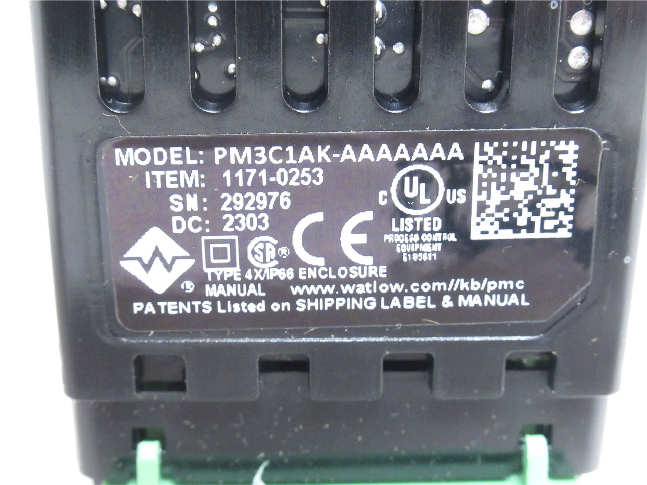 Watlow PM3C1AK-AAAAAAA; Temp/Process Controller; 100-240VAC