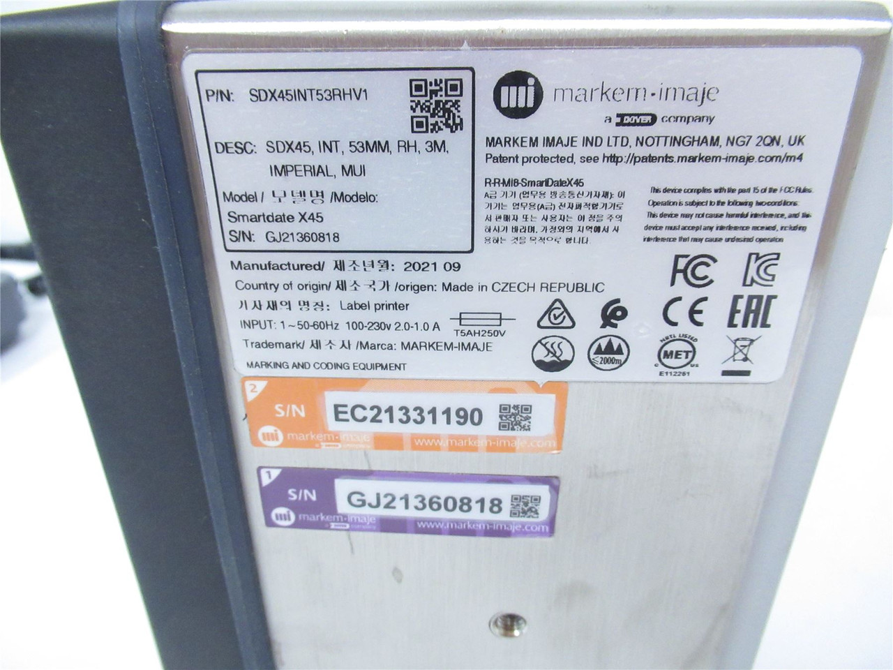 Markem SDX45INT53RHV1; SmartDate X45