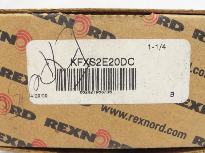 Rexnord KFXS2E20DC; Flange Bearing; 1.25"ID; NO O-RING