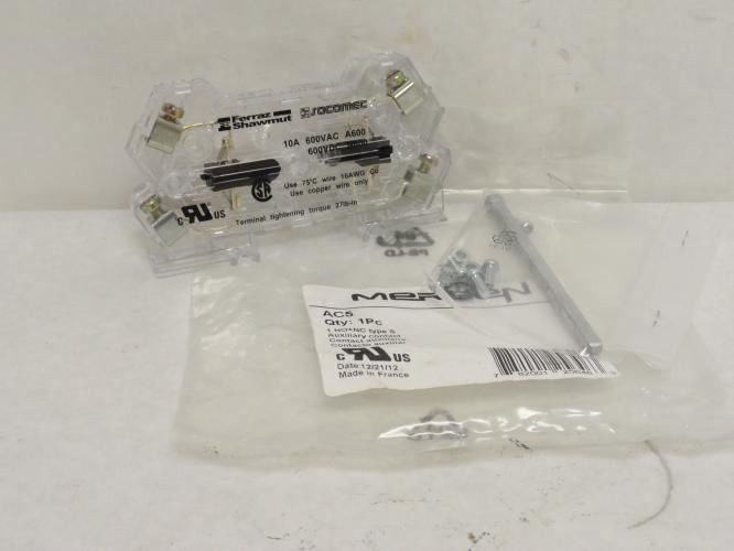 Mersen AC5; Auxiliary Contact Kit; 1-NO; 1-NC; 10A; 600VAC