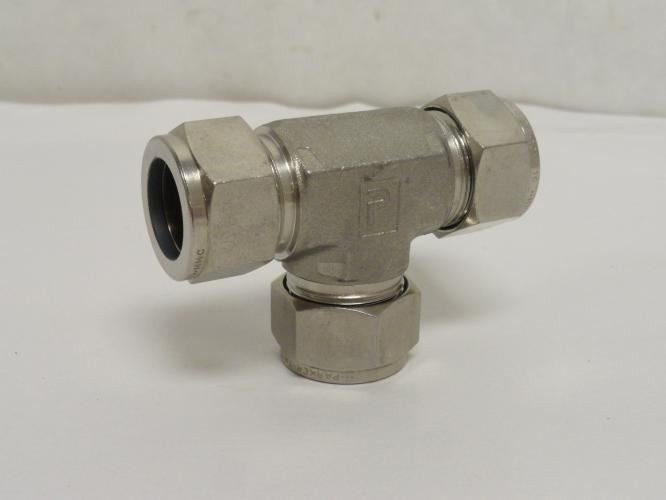 Parker 12-12-12-JBZ-SS; Tube Union Tee SS-316; 3/4" Compression