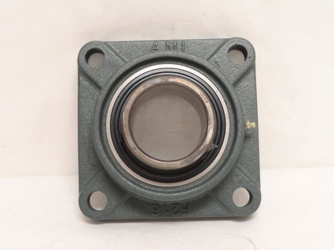 AMI UCF216; Flange Bearing; 80mm ID; 4-Bolt; Set Screw Locking