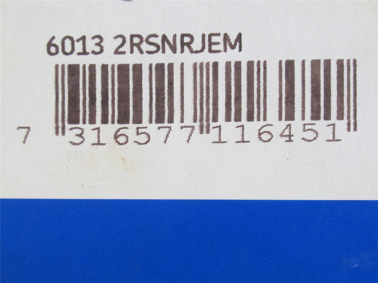 SKF 6013 2RSNRJEM; Radial Deep Grove Bearing; 65mmID; 100mmOD