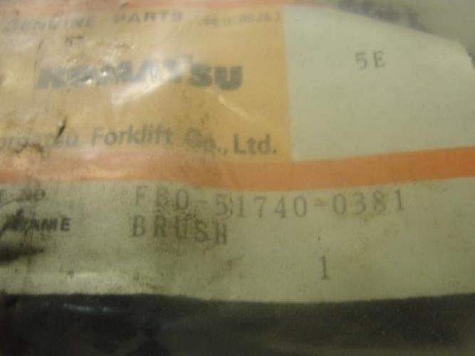 Komatsu FB0-51740-0381; Brush; 2-3/16" x 5/8" x 1-5/16"