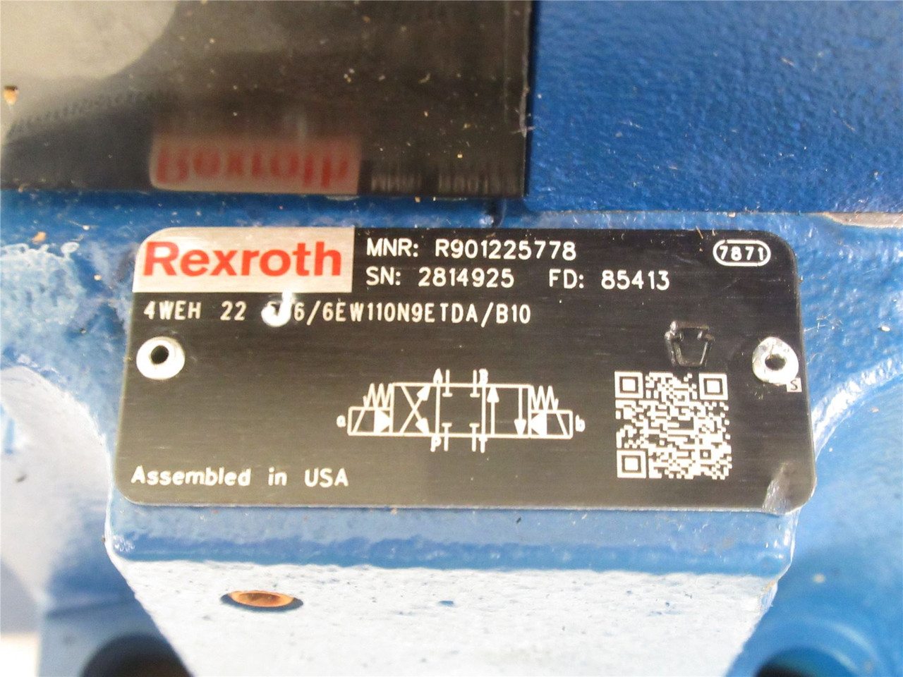 Rexroth R901225778; Hydraulic Directional Control Valve