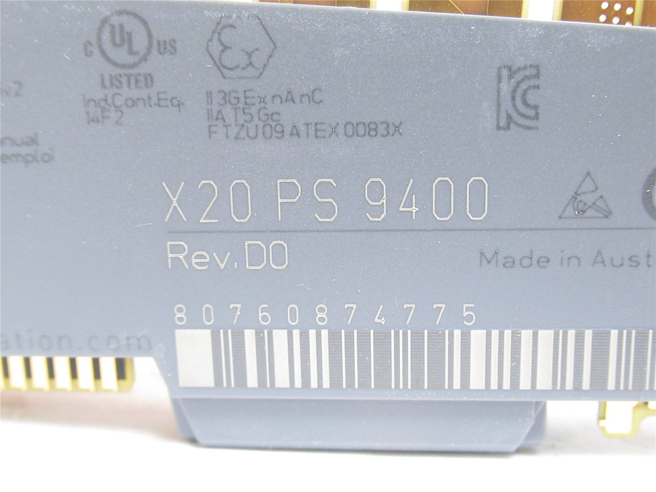 B+R X20PS9400; Power Supply Service Interface