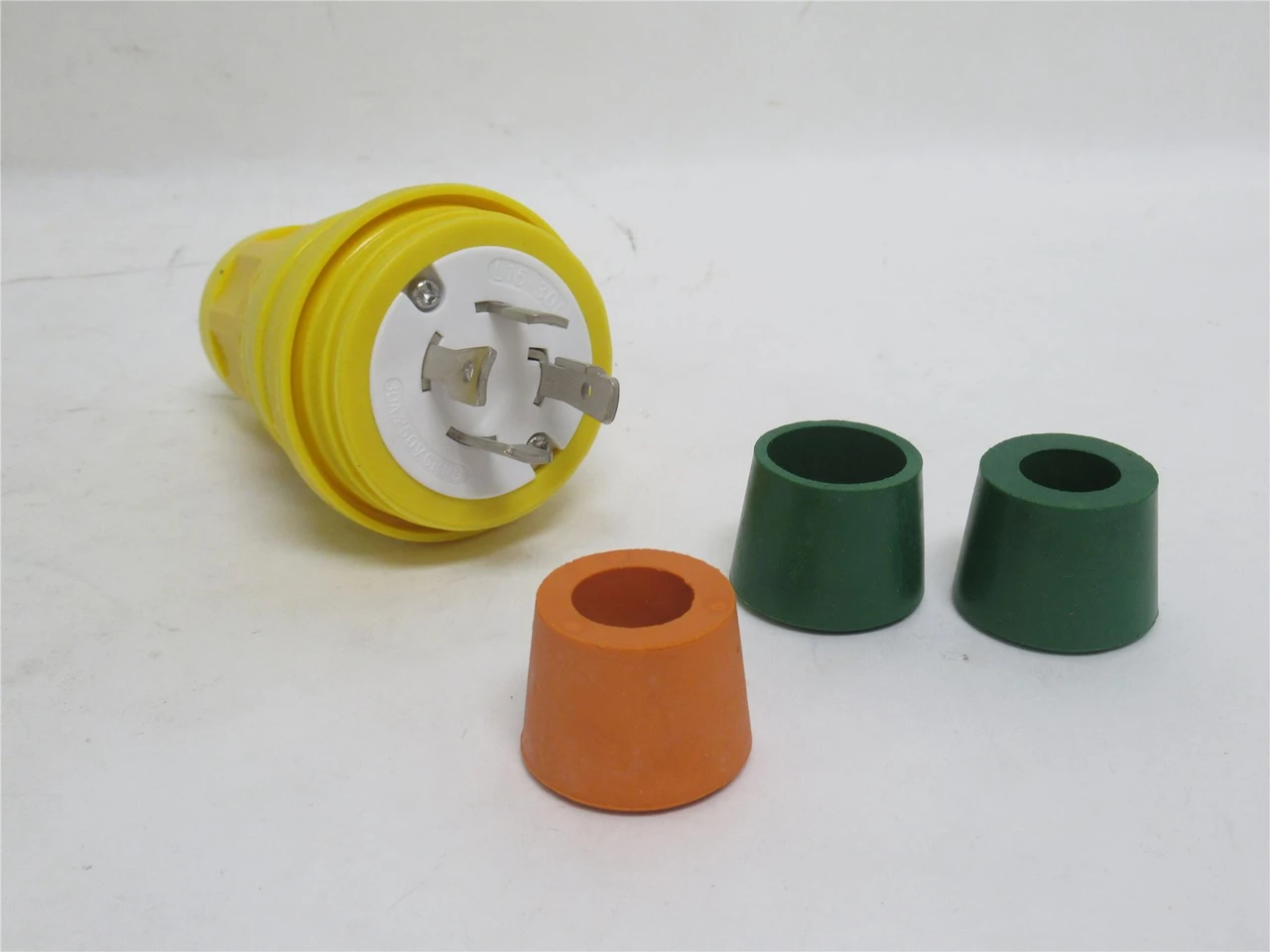 Industry-Std L15-30P; Watertight Locking Plug 30A 125/250VAC