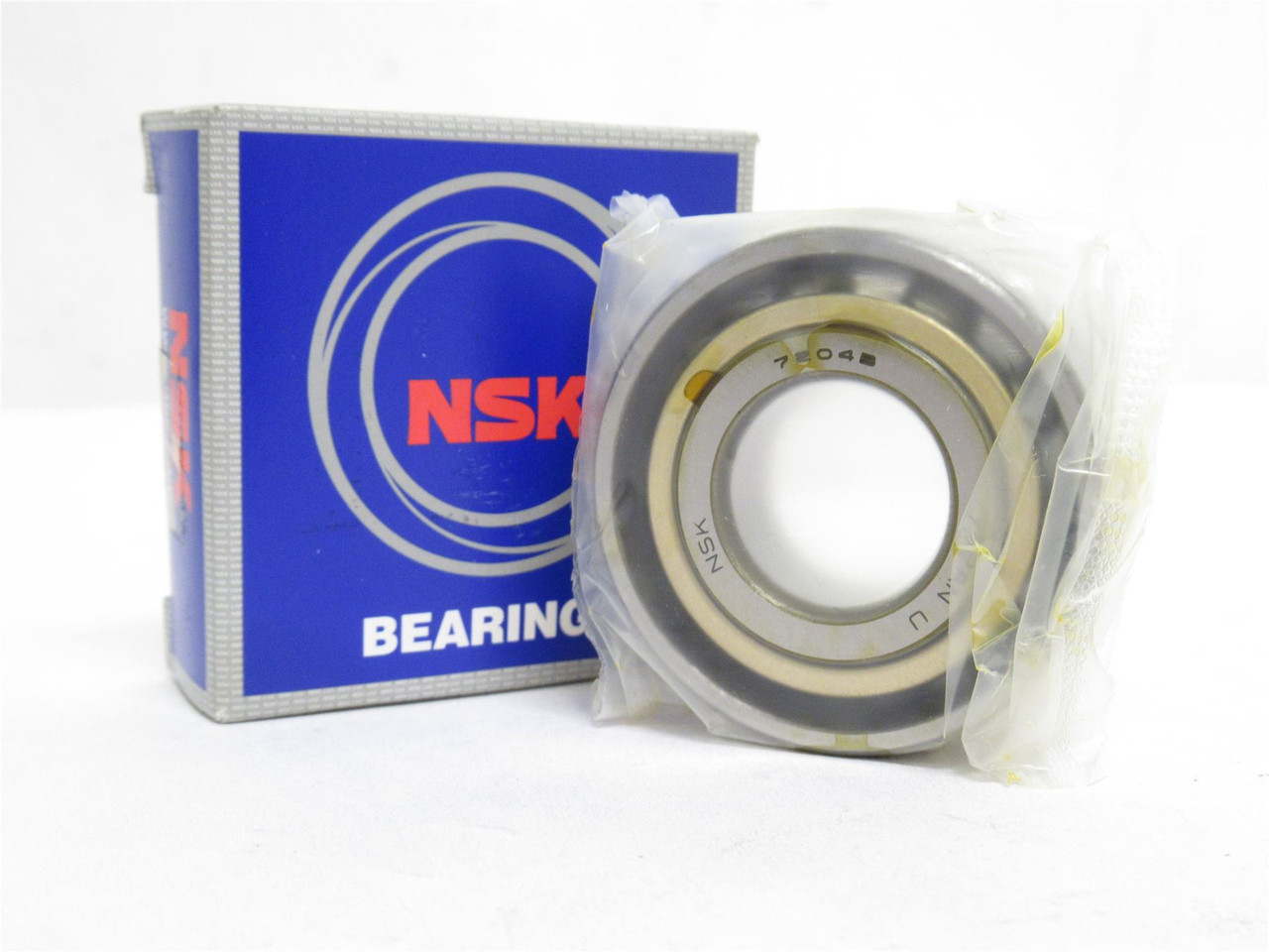 NSK 7204B; Angular Contact Bearing; 20mm x 47mmOD x 14mm Wide