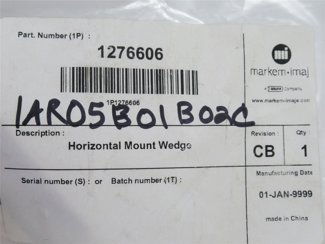 Markem-imaje 1276606; Horizontal Mount Wedge
