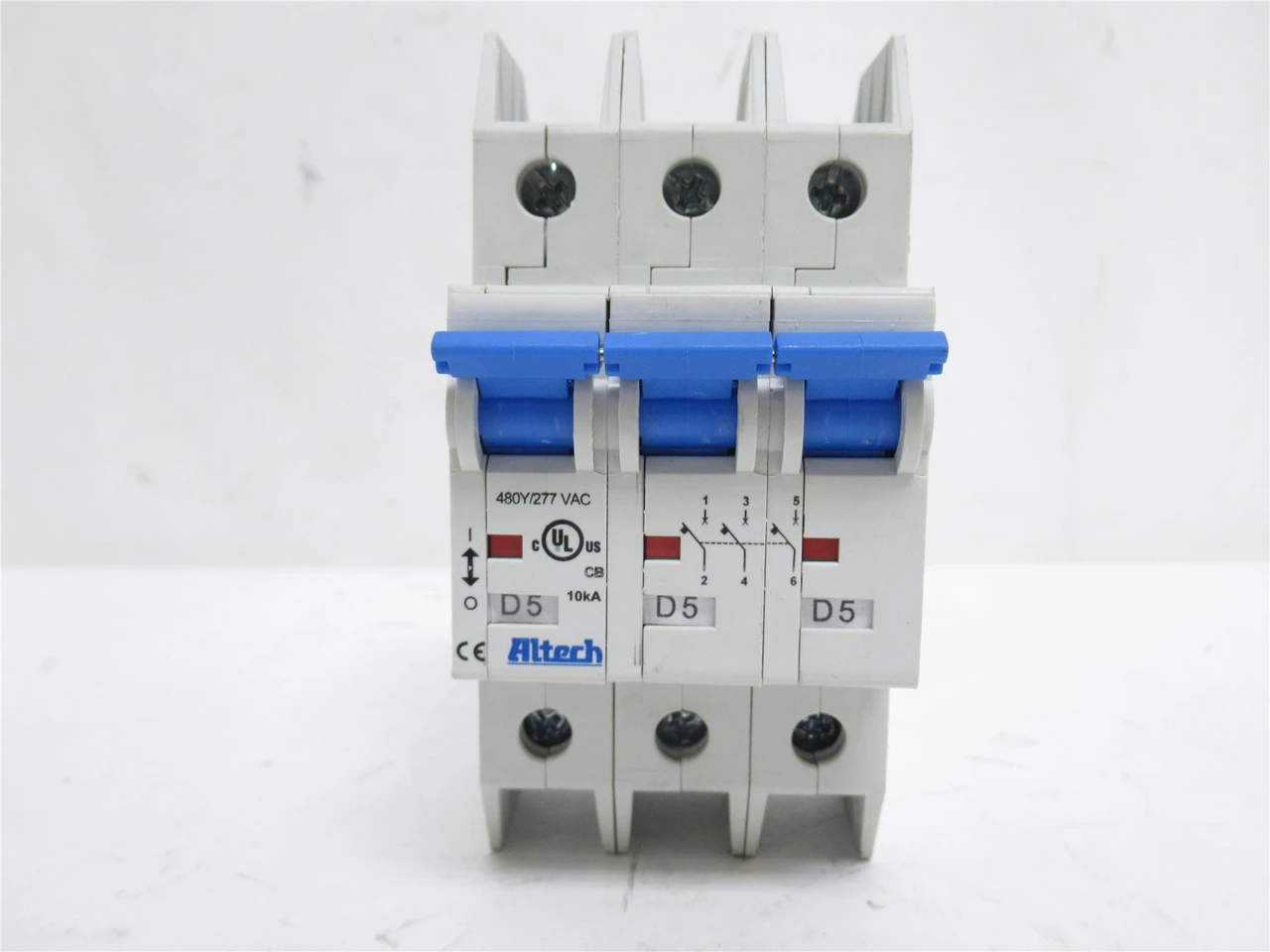 Altech 3DU5L; Circuit Breaker; 5A; 3P; 277/480VAC