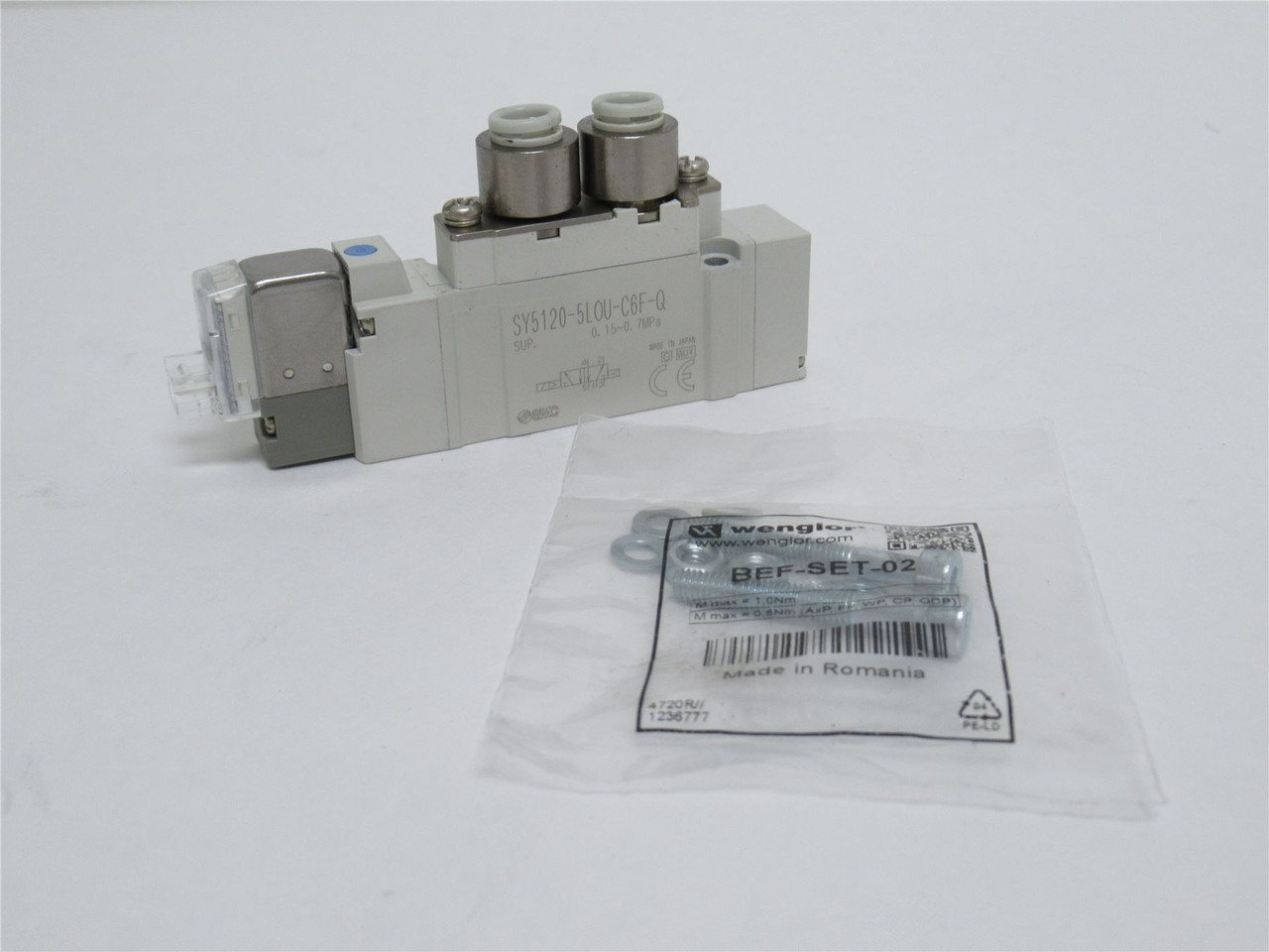 SMC SY5120-5L0U-C6F-Q; Solenoid Valve; 0.15-0.7MPa; 24VDC