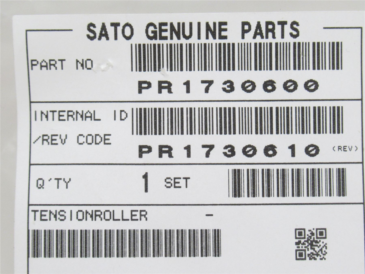 Sato PR1730600; Tension Roller; for SATO M8490SE M8485SE