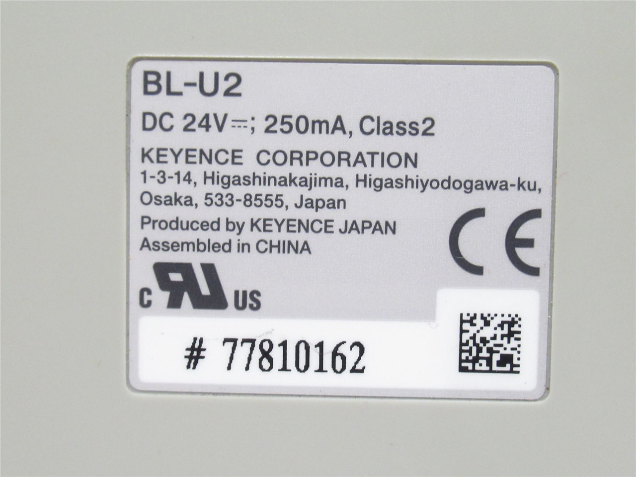 Keyence BL-U2; Dedicated Communication Unit 24V; 250mA