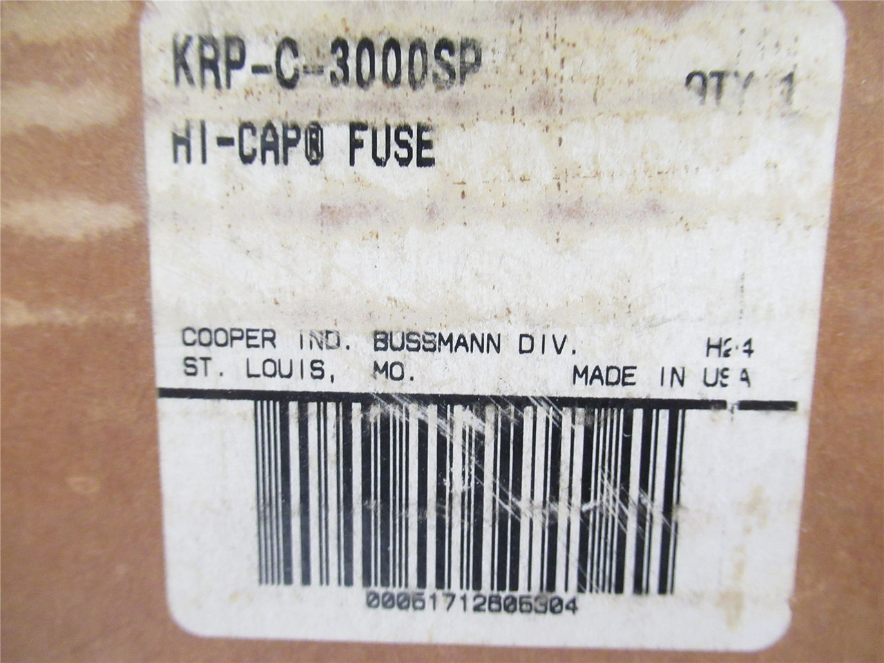Bussmann KRP-C-3000SP; Time Delay Fuse; 3000A; 600VAC/300VDC