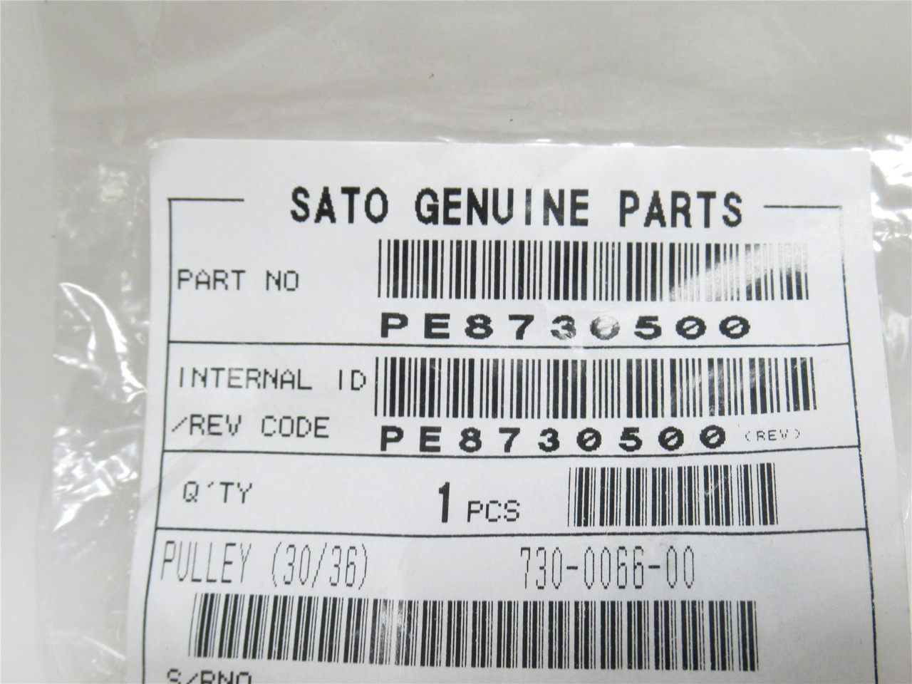Sato PE8730500; Lot-5 Pulleys for M8490S & M8490SE printers