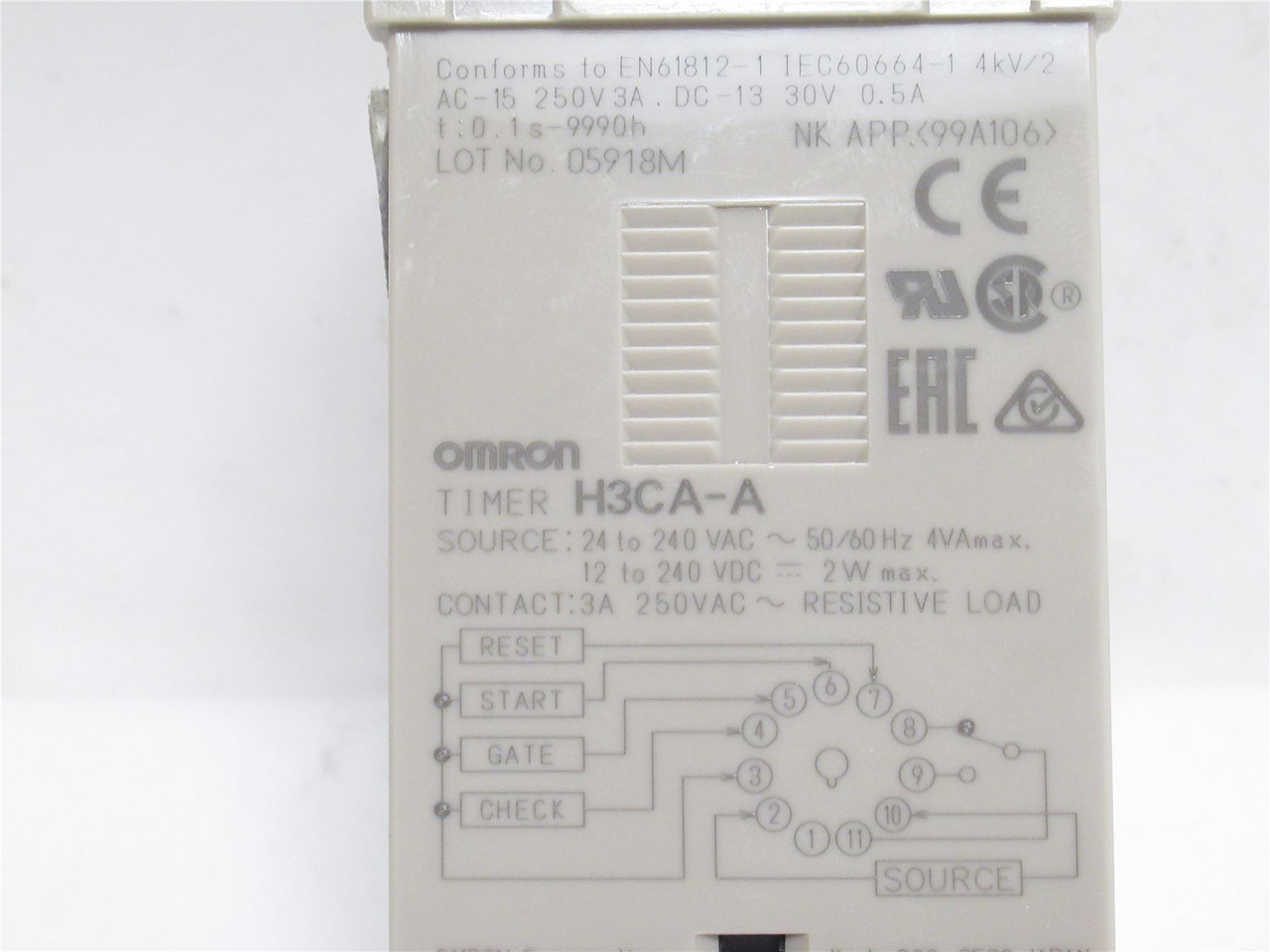 Omron H3CA-A; Timer Relay; Solid State; 24~240VAC/DC; 3A; SPDT