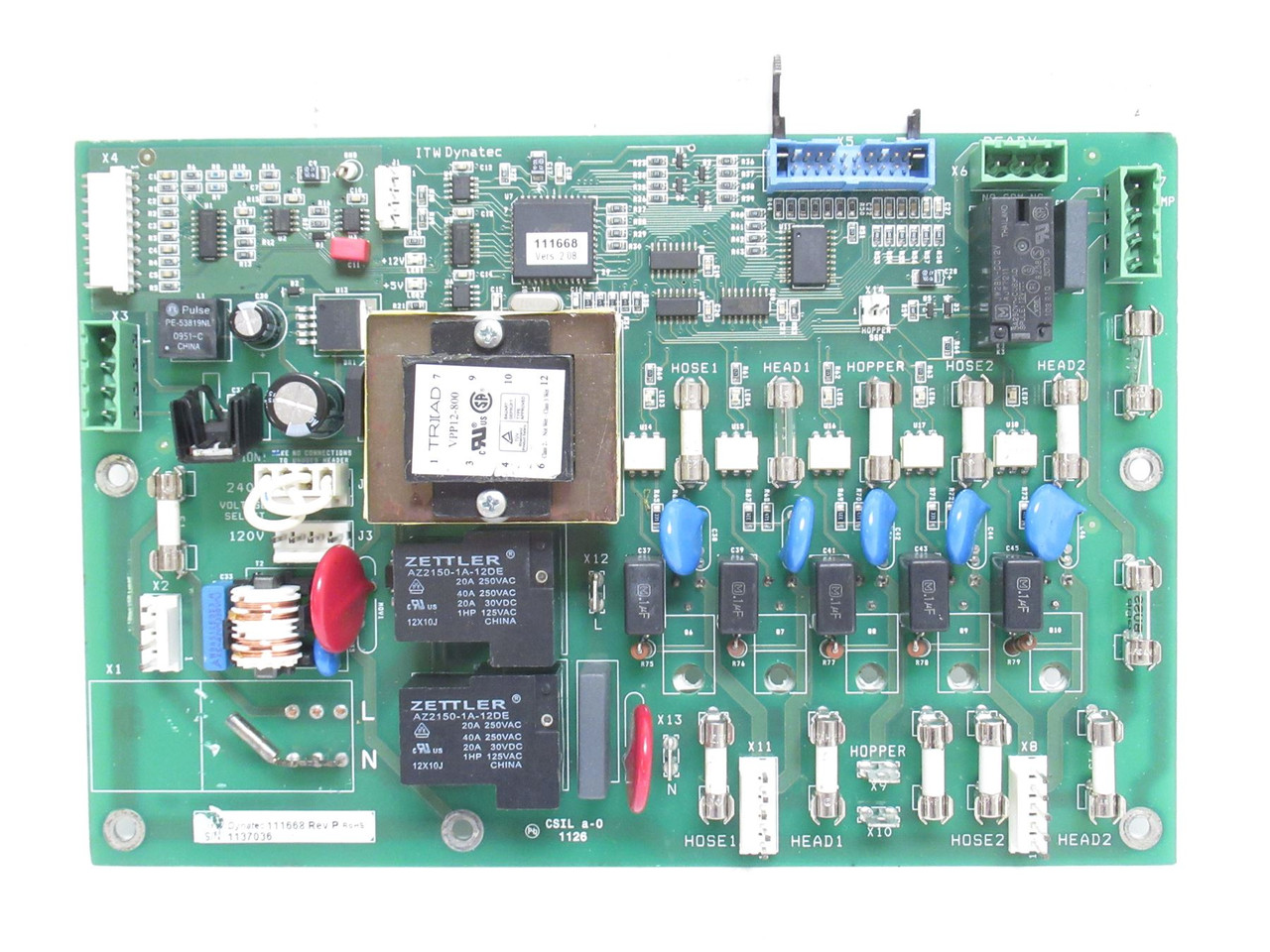 ITW Dynatec 111668; Pump Controller PC Board; Broken Clip