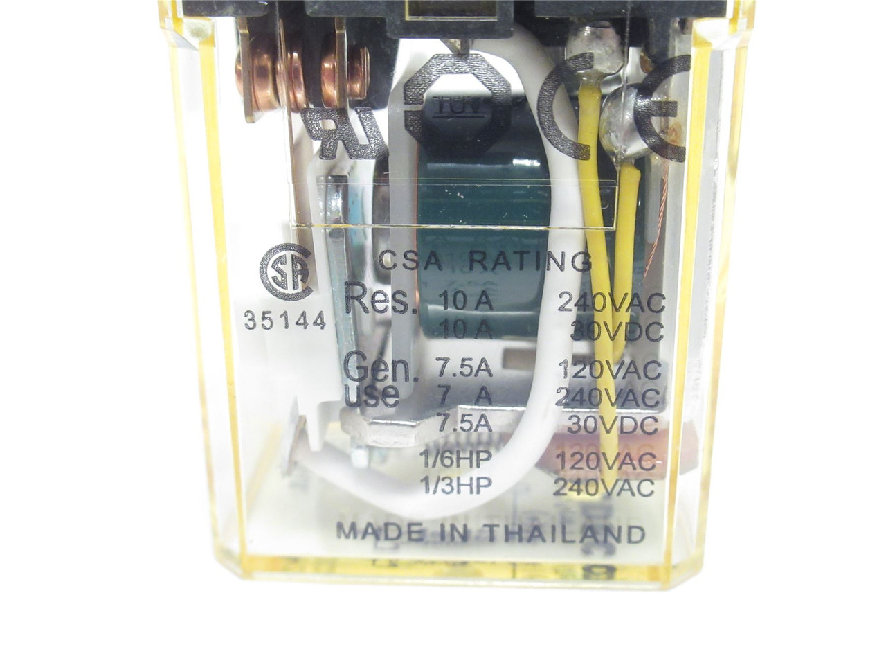 Idec RH2B-UL24VDC; Relay; 10A; 300VAC; Coil: 24VDC; DPDT