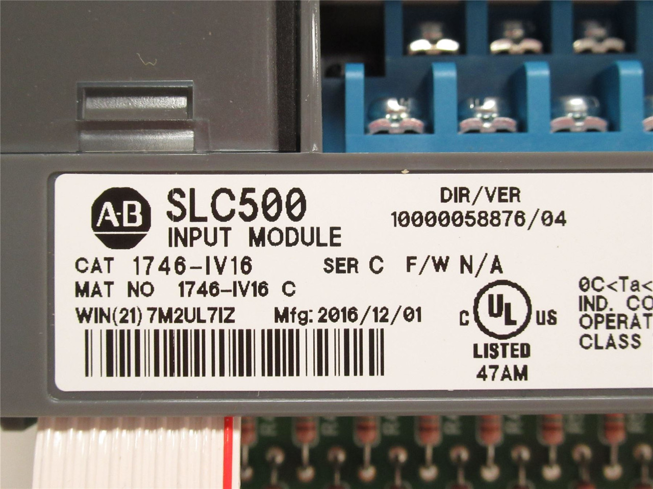 Allen-Bradley 1746-IV16; Input Module; SLC 500; 10-30VDC
