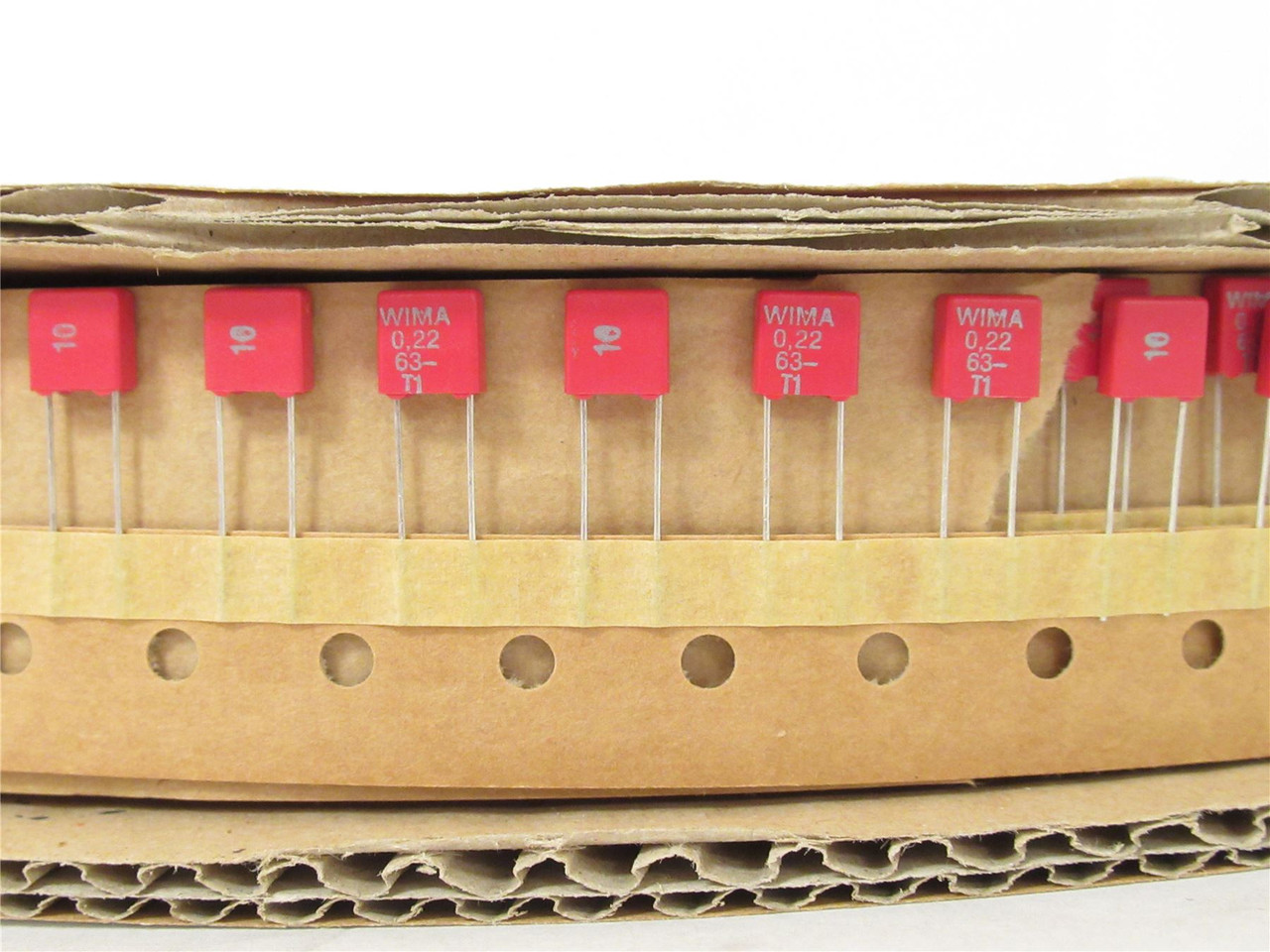 WIMA MKS2-2.2/63/10A; Lot-250 Film Caps; 63VDC; 10A; .22 uF