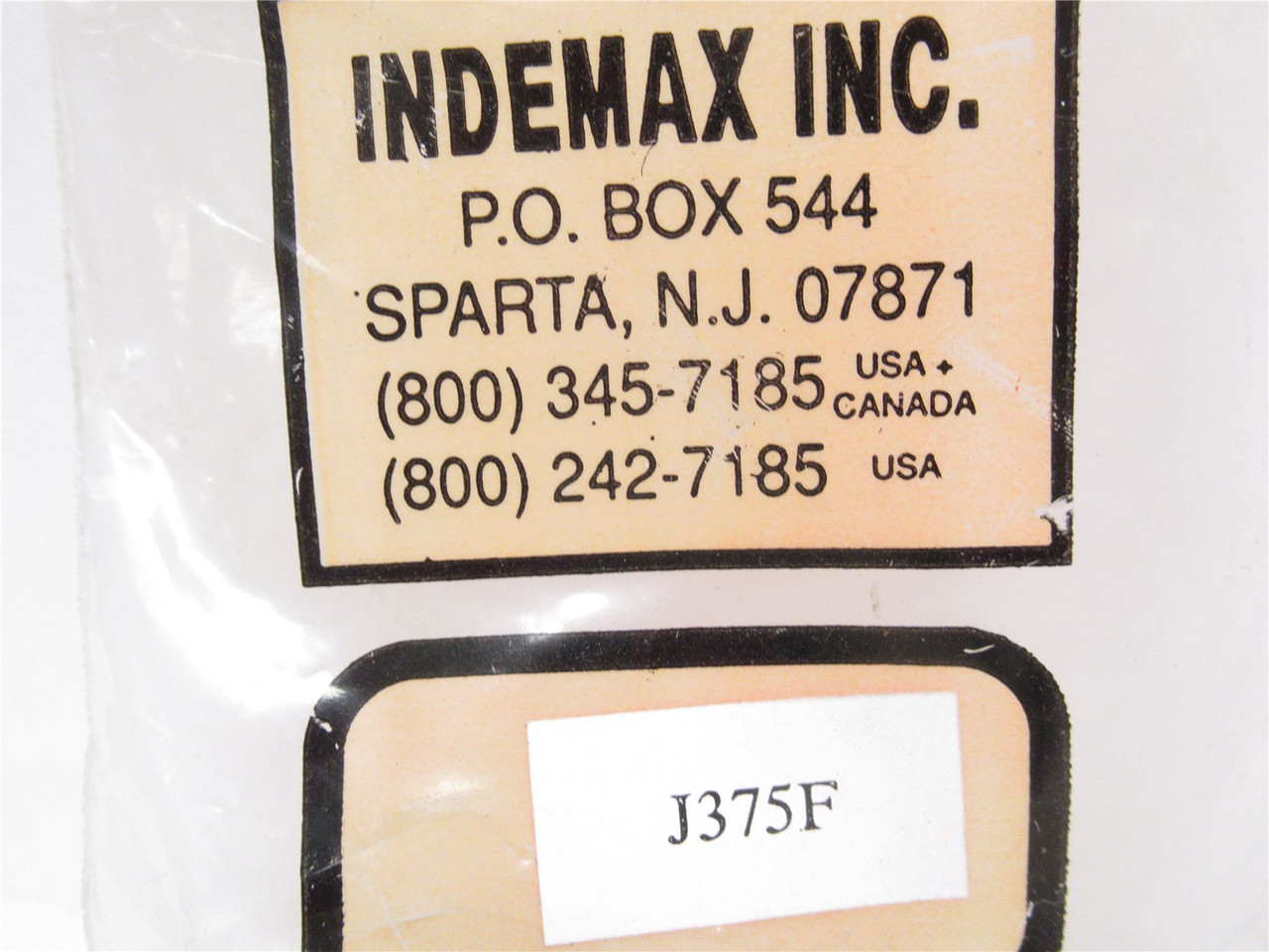 Indemax J375F; Thermostat: 375 Degree Fahrenheit Preset; OOR