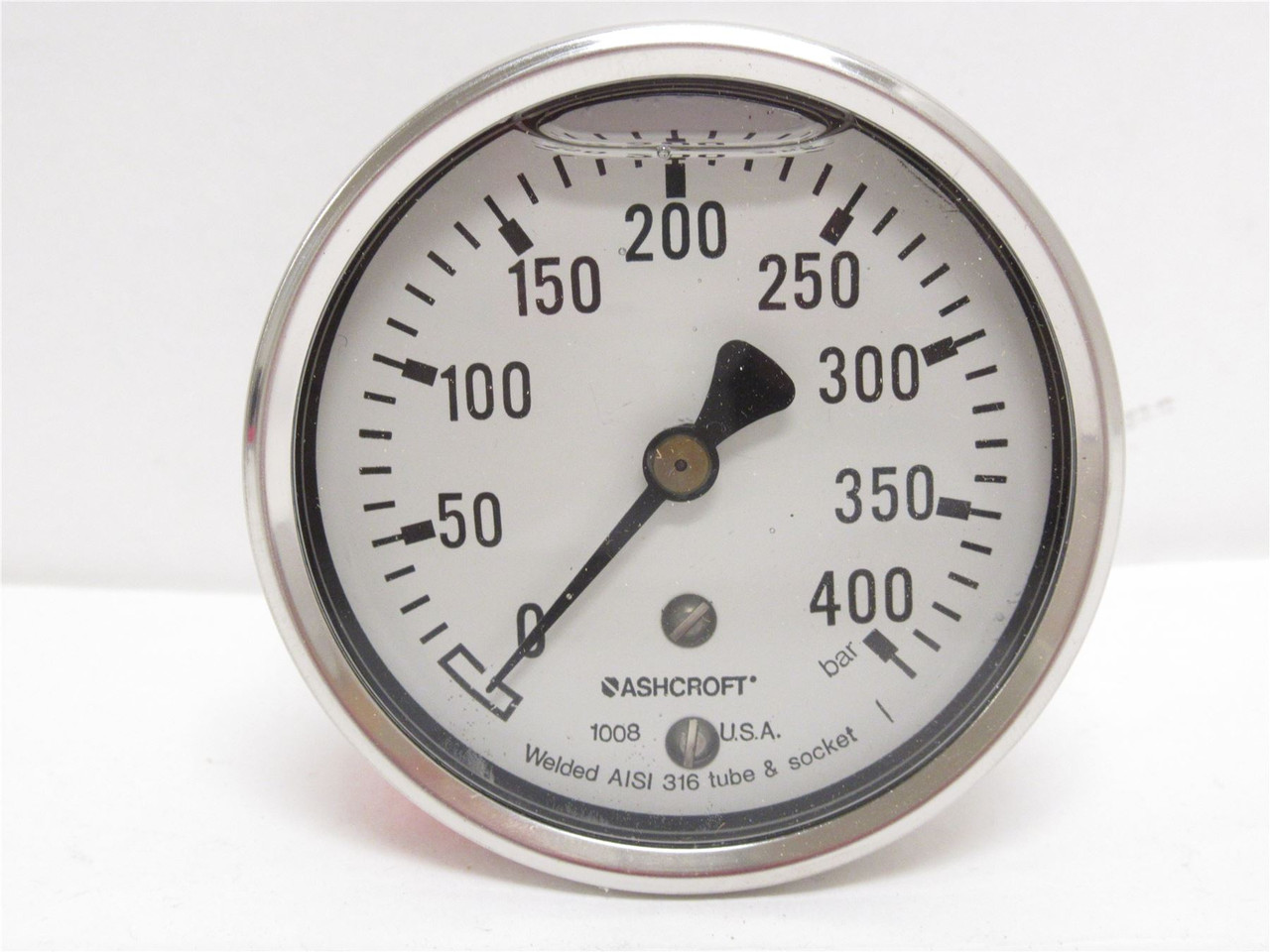 Ashcroft 631008SL01B400; Liquid Fill Pressure Gauge 0-400Psi
