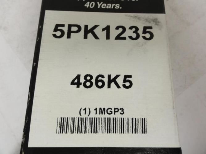 Bando 5PK1235; Serpentine Belt 486K5; 5-ribs 48.6"L; 1MGP3