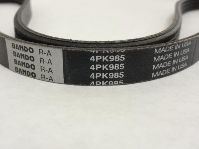 Bando 4PK985; Serpentine Belt 388K4; 4-ribs 38.8"L; 2JZH5