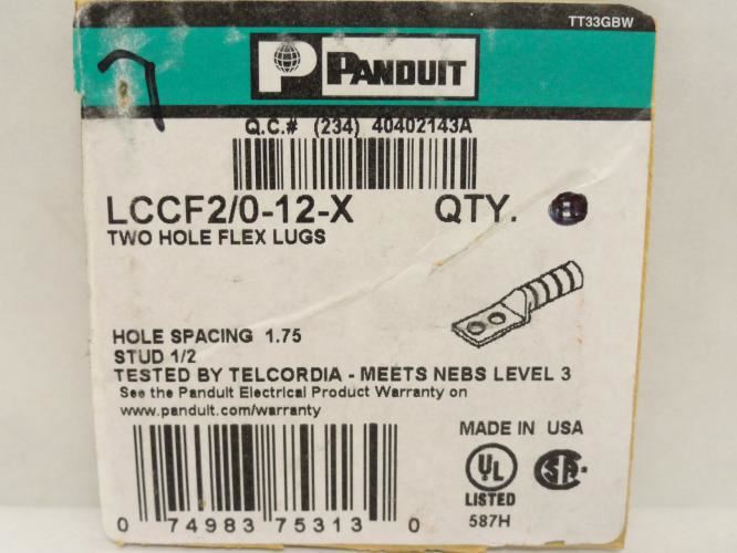Panduit LCCF2/0-12-X; Copper Compression Connector; 2/0 AWG
