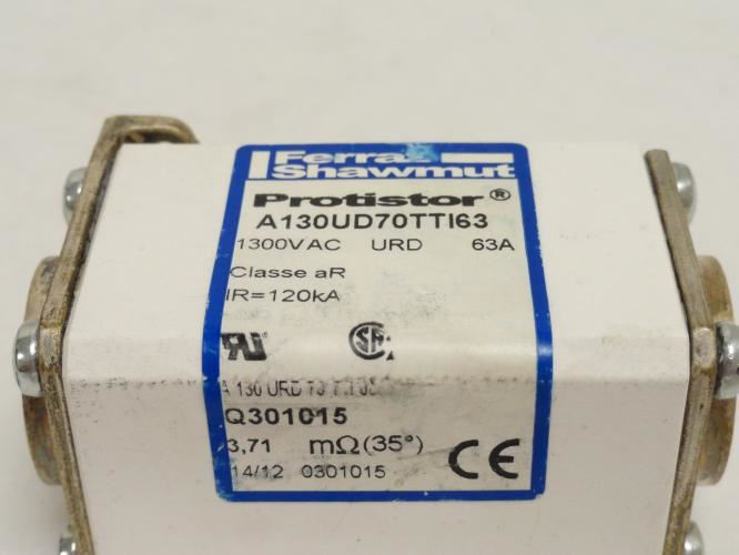 Ferraz Q301015; Long Body Square Fuse; 63A; 1300VAC