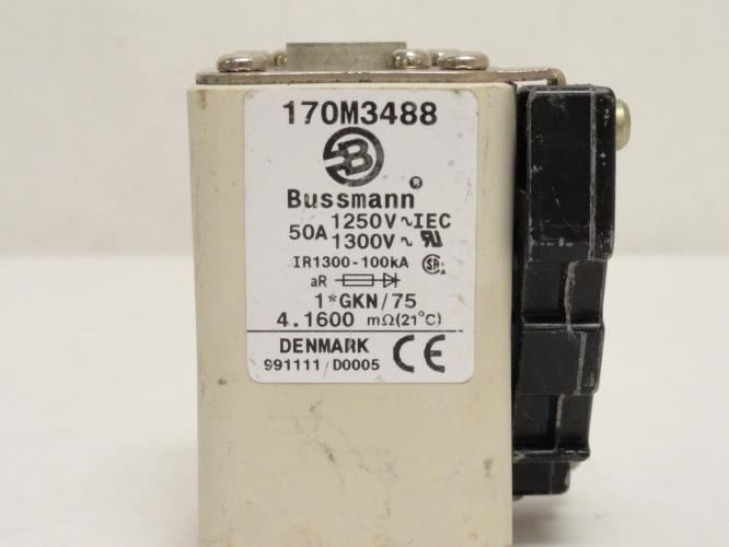 Bussmann 170M3488; High Speed Square Body Fuse; 50A; 1300VAC